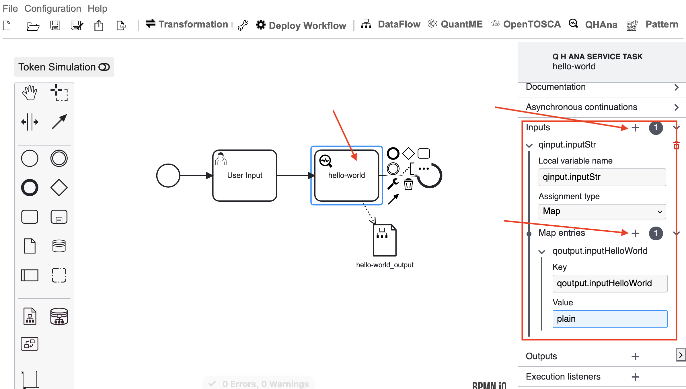 Configure hello-world input.