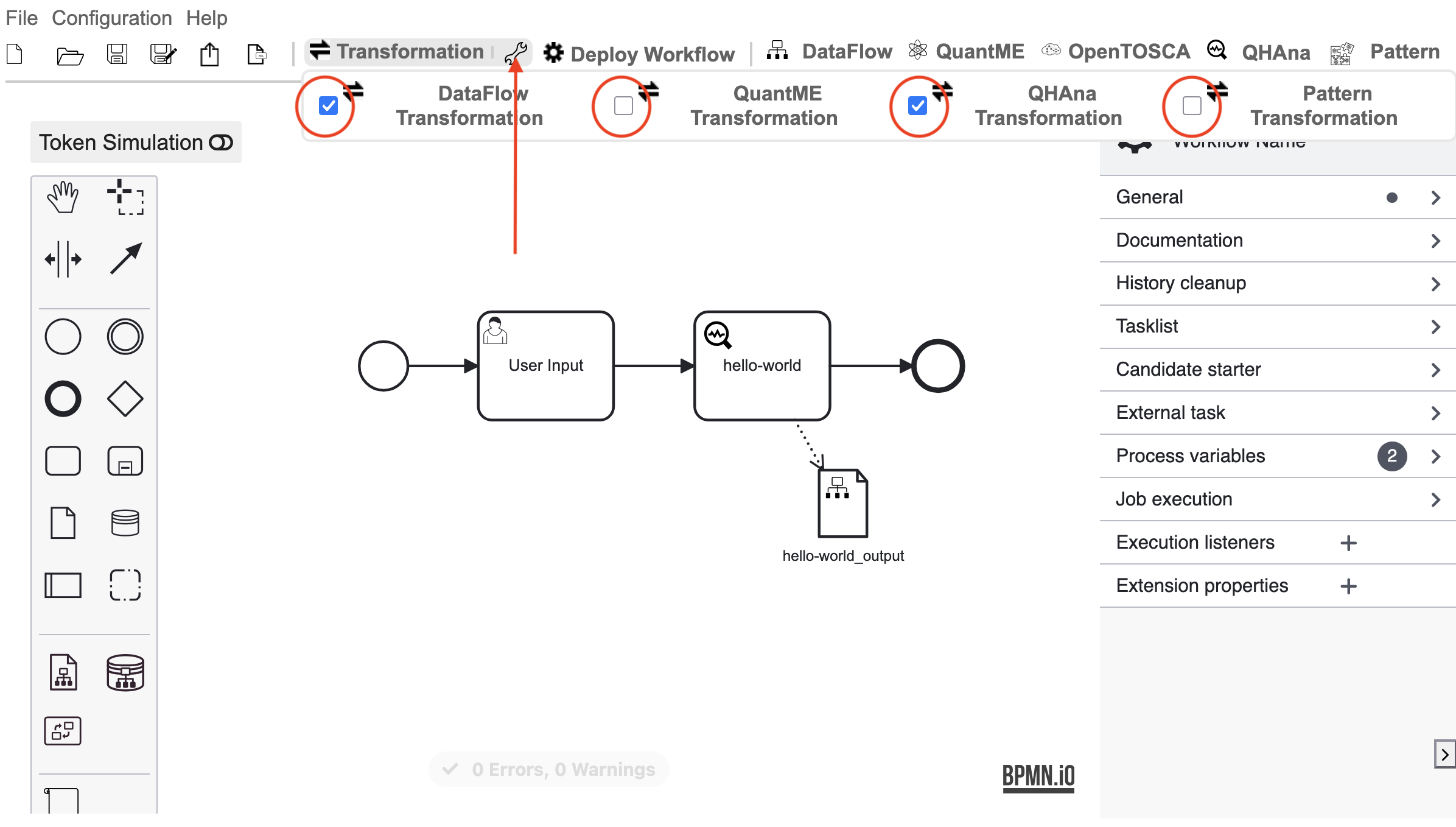 Configure transformation.