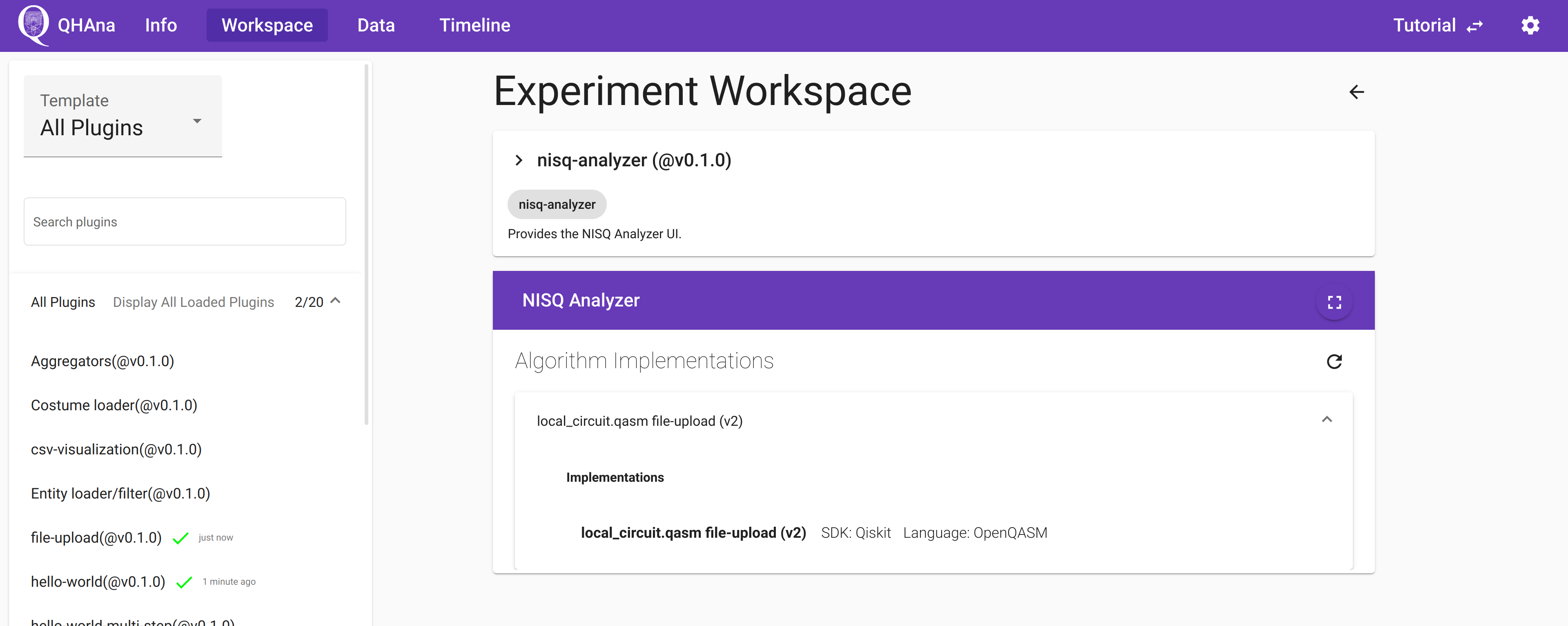 NISQ-Analyzer plugin with one implementation.
