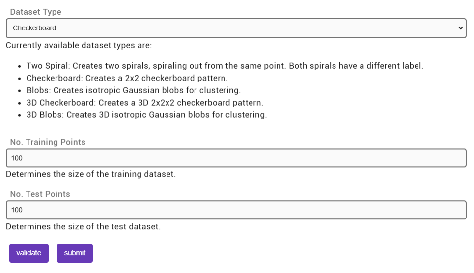 The filled out "Data Creation" plugin ui.
