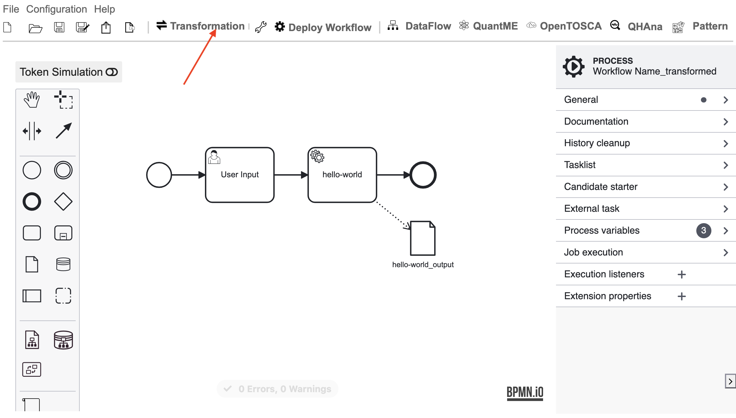 Transform workflow.