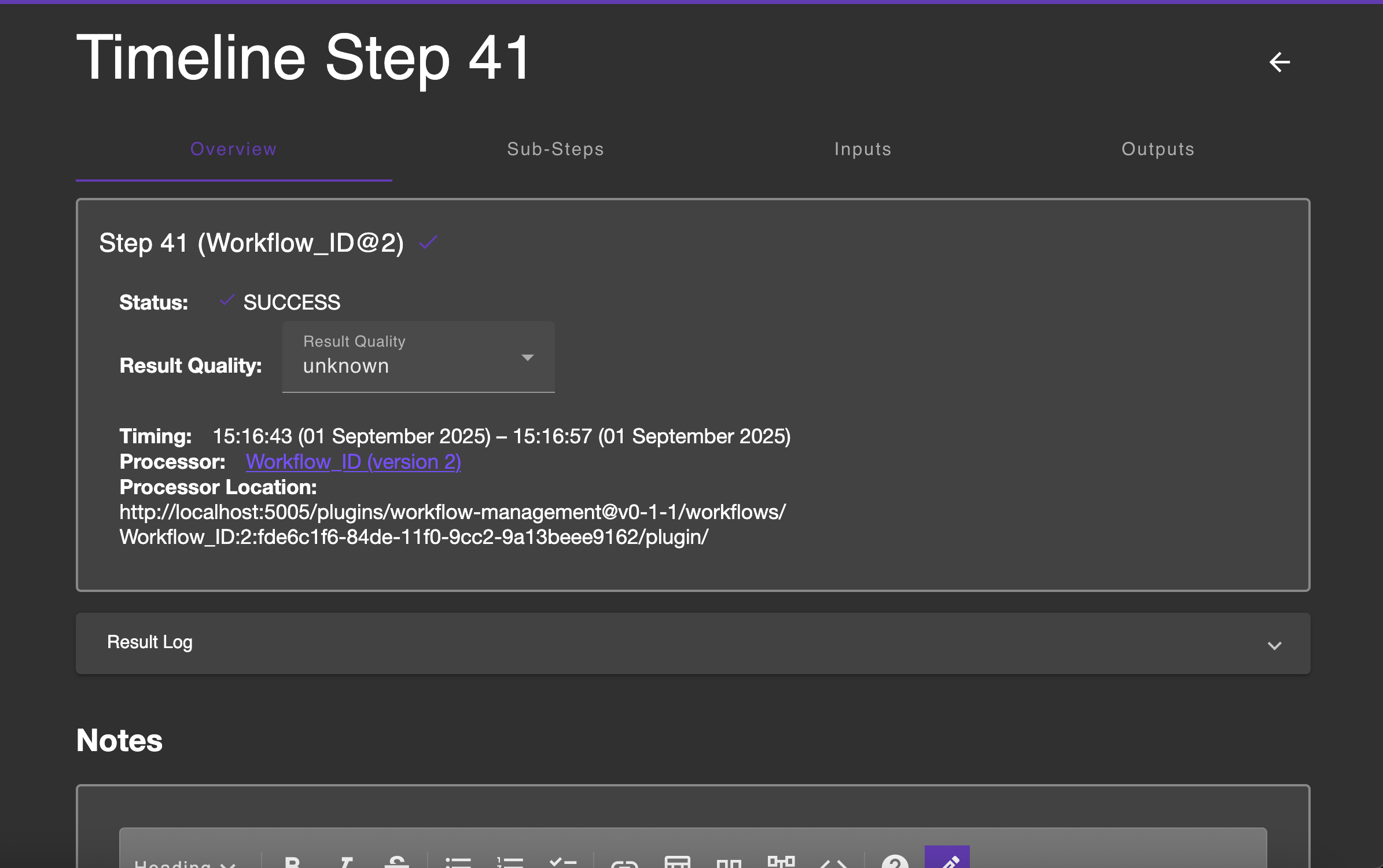Workflow is finished.
