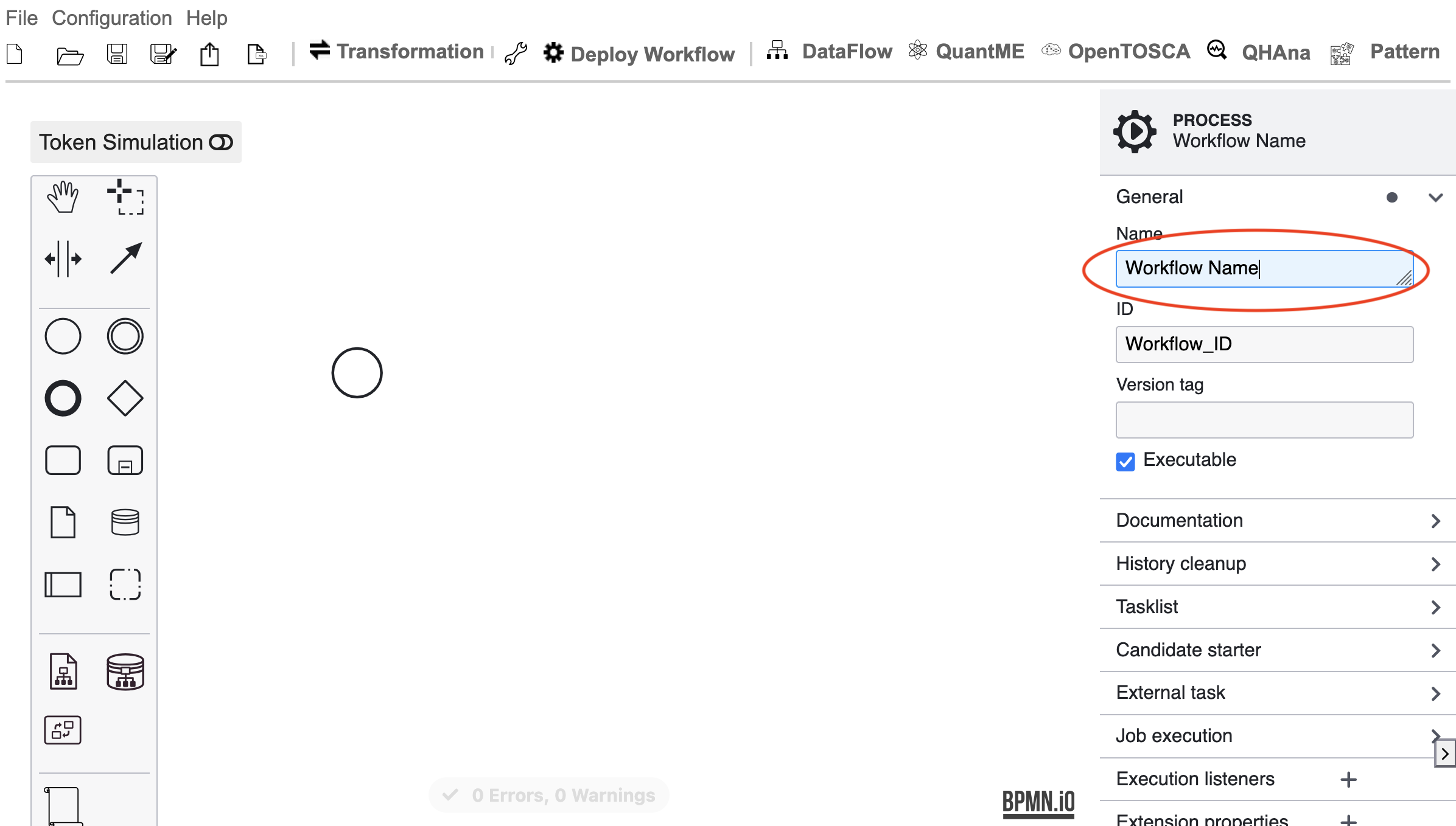 Enter name of workflow.